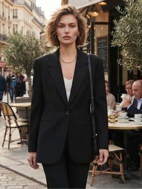 Vintage Pendleton Black Blazer, 100% Virgin Wool, Tailored Fit